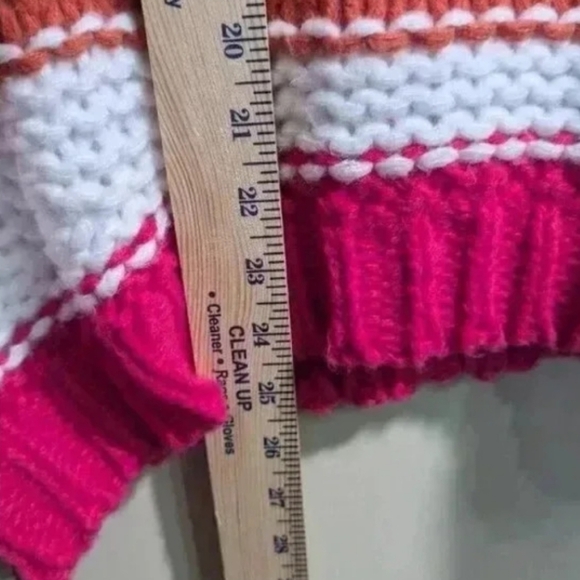 Arula Striped Chunky Knit Short Sweater Womens 1X Size A - Picture 5 of 10